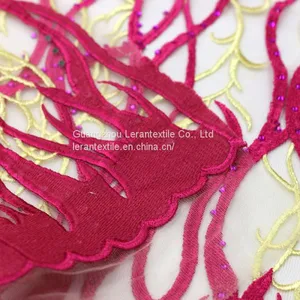 2017 Hot Selling Fast Delivery New Style Wholesale Knit Mesh Lace Fabric thumbnail-4