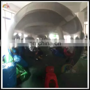 Best Price Giant Inflatable Hanging Mirror Ball Christmas Party Event Mirror Ball Silver Hanging Decoration thumbnail-1