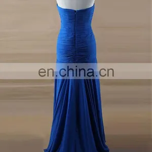 Wholesale Royal Bule Sweet Heart Neckline Long Evening Dress Made in China thumbnail-3