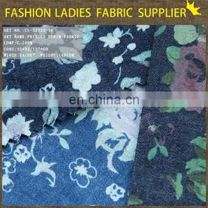 Top Sale Zhejiang Faric 100%cotton Denim Fabric, Print Denim Fabric Discharge Print thumbnail-1