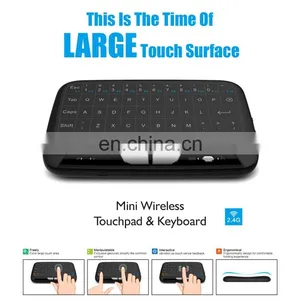Game Keyboard for Free,H18 2.4GHz Mini Wireless Air Mouse QWERTY Keyboard With Touchpad / Vibration for PC, TV thumbnail-5