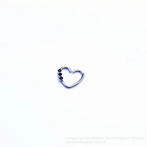 Europe and America Fashion Love Clip Ear Clip Human Body Puncture Jewelry Titanium Steel Nose Ring Foreign Trade Wholesale thumbnail-4