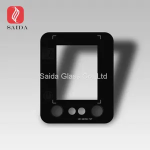 0.7mm Chemical Strengthened Cover Glass 4.3inch for Payment Terminal With Semi-transparent Black Color thumbnail-4