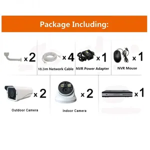 4chs H. 265 1080P Full Color in Day & Night Poe IP Camera Systems thumbnail-5