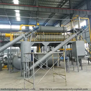 10 Ton Fully Automatic Waste Tire Pyrolysis Plant Batch Tyre Pyrolysis Plant thumbnail-2