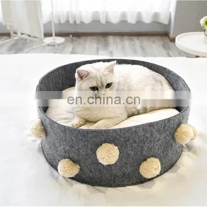 Detachable Cat Cave Pet Nest Felt Pet Bed House thumbnail-1