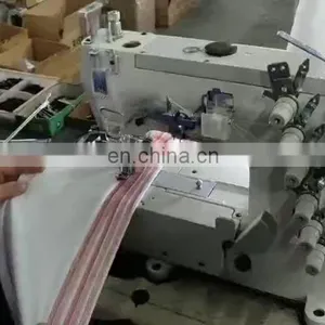 500-01DB 4 Needle 6 Thread Automatic Cut-yarn Flat Interlock Sewing Machine thumbnail-1
