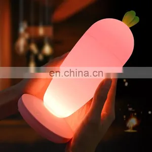 Hot Sale Cute Carrot Shape Eye-protection Lighting Led Lamps for Children Bedside thumbnail-5