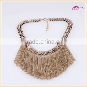 Latest Design Wholesale Chunky Tassel Statement Necklace In China thumbnail-1