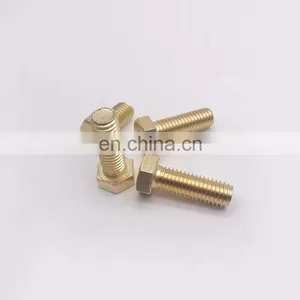 Copper Bolt Head Bolts Brass Finished Hex Cap Screw Hex m9 x 60mm thumbnail-1