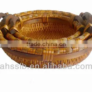 2013 New Style Wholesale Cheap Various Shaped Reed Storage Plate With Ear Handles thumbnail-1