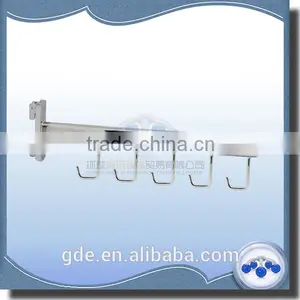 Metal 5 Hooks Coat Display Hanger for Slotted Channel thumbnail-1