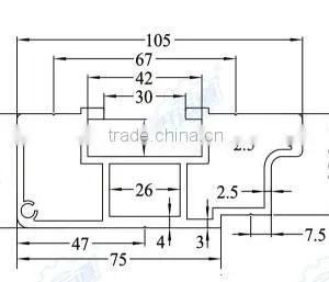 05427 Aluminum Alloy Truck Floor / Refrigerated Truck Body Flooring / Aluminum T Track Flooring for Truck Body Flooring thumbnail-2