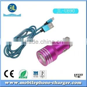 Hot Sales in EU North America Dual Usb Car Charger With LED Lighter Use New & Fashion Design thumbnail-1