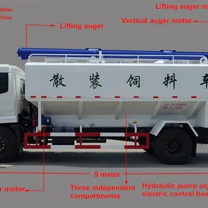 High Quality DONGFENG TIANJIN 10T-12T Animal Feed Pellet Transported Vehicle for Sale thumbnail-3