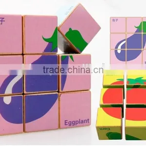 Promotional 9 Pcs Children's Educational Toys Games Kids Cube Block Puzzle Cubic Fun 3d Wooden Block Puzzle 3d Cube Puzzle Game Quality Choice thumbnail-3