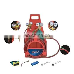 Equipamiento de soldadura. Soplete portátil de soldadura y corte de oxígeno y acetileno, kit de depósito UW-1515A thumbnail-1