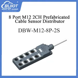Corrosion-Resistant IP67/IP69K PNP Prefabricated Cable Waterproof Junction Box M12 8Port for Storage Equipment thumbnail-1