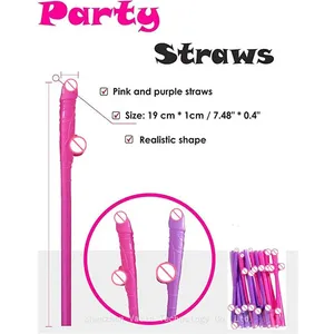 Novelty Nude Straws - Adult Bachelorette Party Nightclub Funny Drinking Accessories thumbnail-4