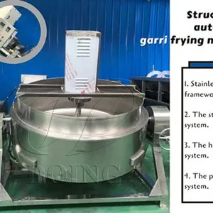 3 Types Heating Methods Garri Frying Machine Garry Processing Equipment for Yellow Garri Producing Garri Fryer Machine thumbnail-4