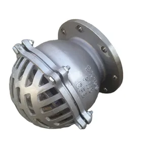 BS Standard PN10/16 DN40-DN400 Flange Stainless Steel 304 Foot/Bottom Valve With Stainless Steel Filter for Pump Check Valve thumbnail-1