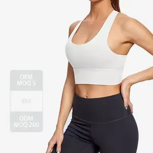 Women 2 PCS Yoga Gym Outfit Set Cross Back Shockproof Sports Bra High Waist Running Shorts With Side Pockets Quick Dry Workout Active Wear thumbnail-1