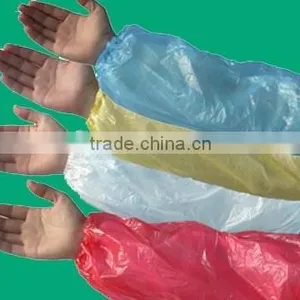 Food Industry Waterproof Disposable Plastic PE Sleeve Covers Oversleeves Red Blue White Yellow thumbnail-1