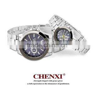 Most Popular Trendy Style Stainless Steel Case Back Watch Large Wrist OEM Black Silver Quartz Custom Watch Man thumbnail-4