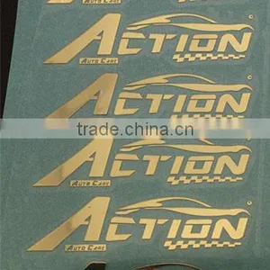 2014 Wholesale Shiny Gold Metal Motorbike Sticker thumbnail-1
