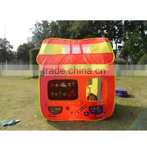Foldable Pop Up Play Tent With 2 Doors and 2 Mesh Windows Pvc Child Game House Kids Single Layer Play Camping Tent thumbnail-4