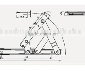 Heavy-duty Friction Stay for Top Hung Window thumbnail-6