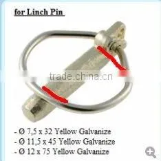 Linch Pin Lynch Spring Pin Yellow Galvanized thumbnail-1