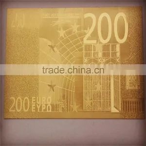 24k Gold Currency Notes Euro 200 Banknotes thumbnail-1