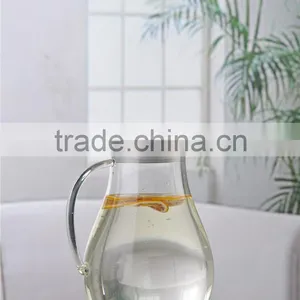 Unique Handmade Borosilicate Clear Large Glass Water Pot thumbnail-1