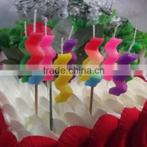 Colorful Rainbow Twisted Shaped Scented Birthday Candle thumbnail-2