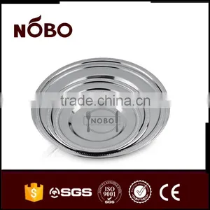 Stainless Steel Round Pudding Plate Circle Tray thumbnail-1