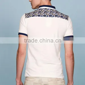 Men's Pocket t Shirt With Pocket -Men's Lapel Short Sleeves Back Yoke Print 100% Cotton t Shirt thumbnail-5