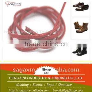 3mm 100% Cotton Light Red Waxed Shoelace thumbnail-1