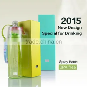 OEM New Design Mist Spray Sport Outdoor Water Bottle Side Handle thumbnail-1