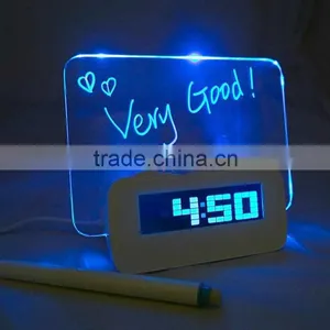 Hand Writing Digital Alarm Clock With Illuminate Notice Board and 4ports Usb Hub thumbnail-1