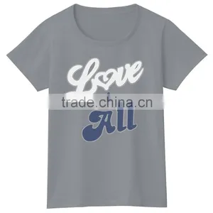 Women/Girls Tshirt Love Is All Personal Design Round Neck Blouse thumbnail-2
