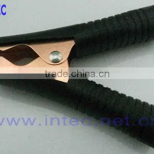 Jumper Wires Alligator Crocodile Roach Test Clip Plastic Handles Crocodile Clips 85mm Black Color I00122 thumbnail-1