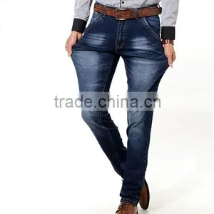 Fashion Straight Slim Jeans Classic Denim Trousers Fall Winter Elastic Long Pants Quality Trousers thumbnail-1
