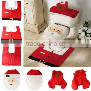 Christams Decoration Snowman Toilet Seat Cover and Rug Bathroom Set thumbnail-1