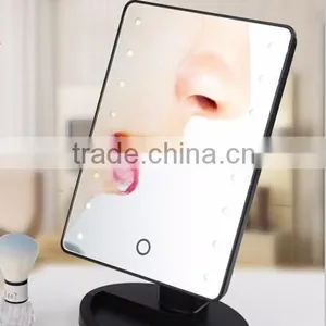 Luxury Vanity Desktop Square Cosmetic Mirror With Led Light thumbnail-3