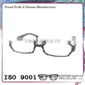 Polka Dots Pattern and Rubber Coating Eyeglasses Frames thumbnail-3