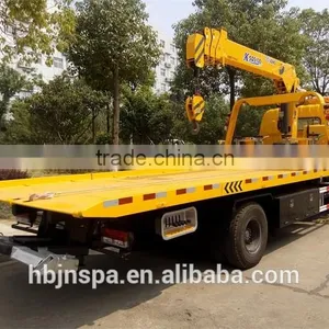 Multi-fuction Made in China Flatbed Tow Truck With Crane 4 Ton for Sale thumbnail-3