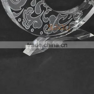 China Factory Supplier Engraved Acrylic Moon Shaped Craft thumbnail-3