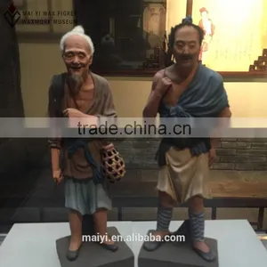 Chinese Folk Culture Art Silicone Sculpture of Wax Statue Display thumbnail-2