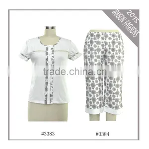Women Pijama Capri Pajama Set thumbnail-1